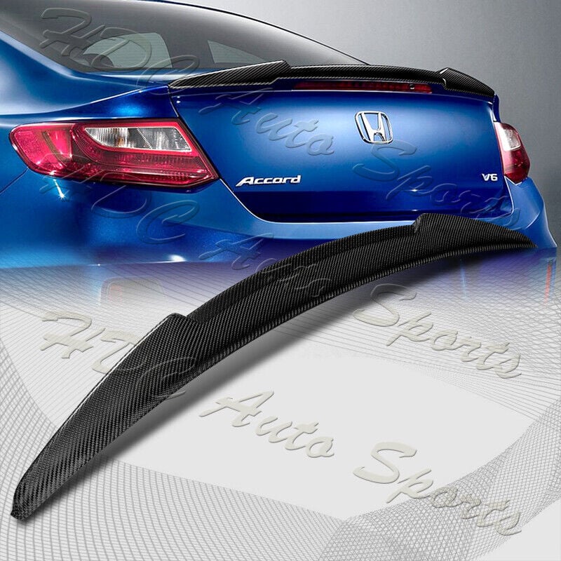 For 2013-2017 Honda Accord Coupe 2DR V-Style Carbon Fiber Trunk Lid Spoiler Wing