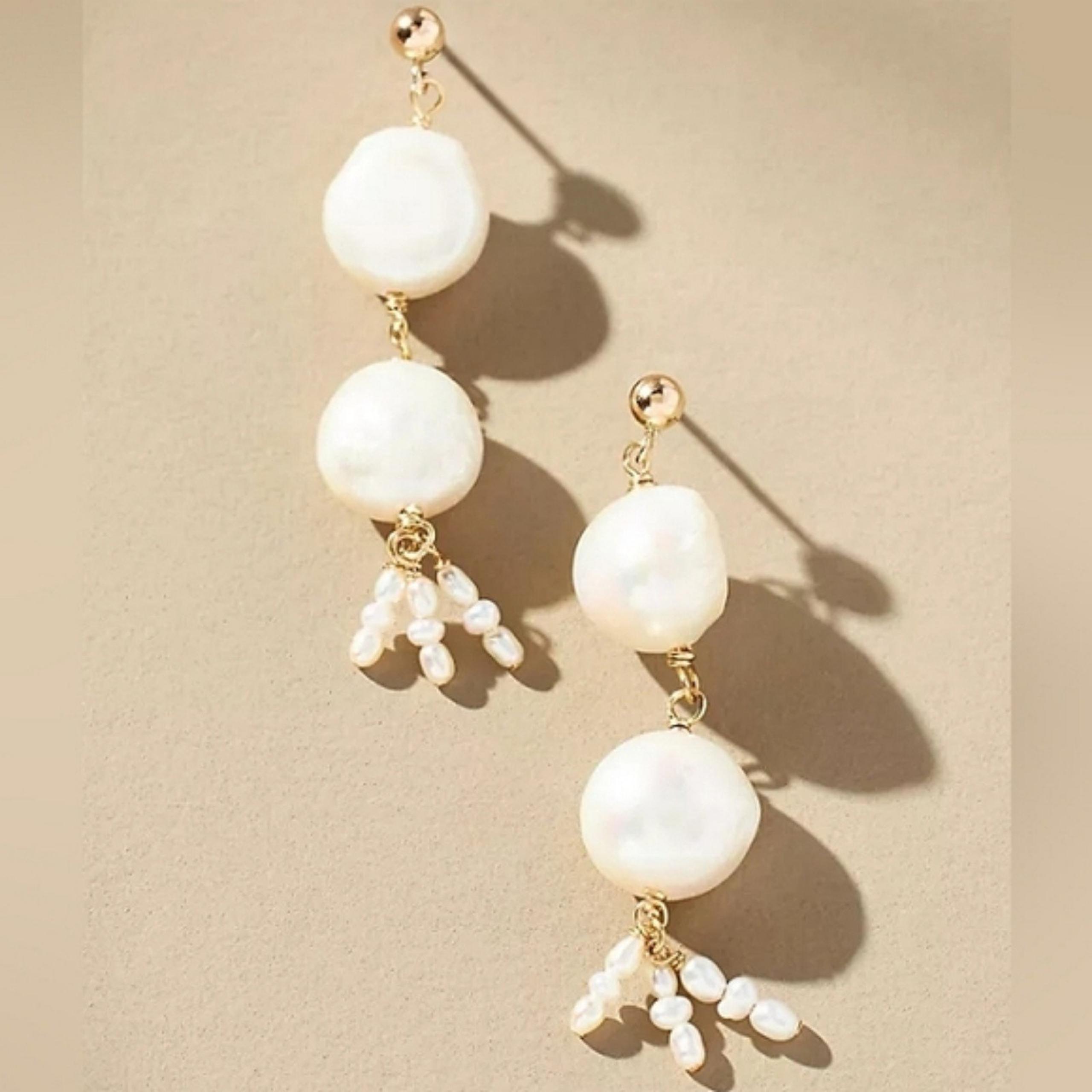Anthropologie Orange County Drop Earrings