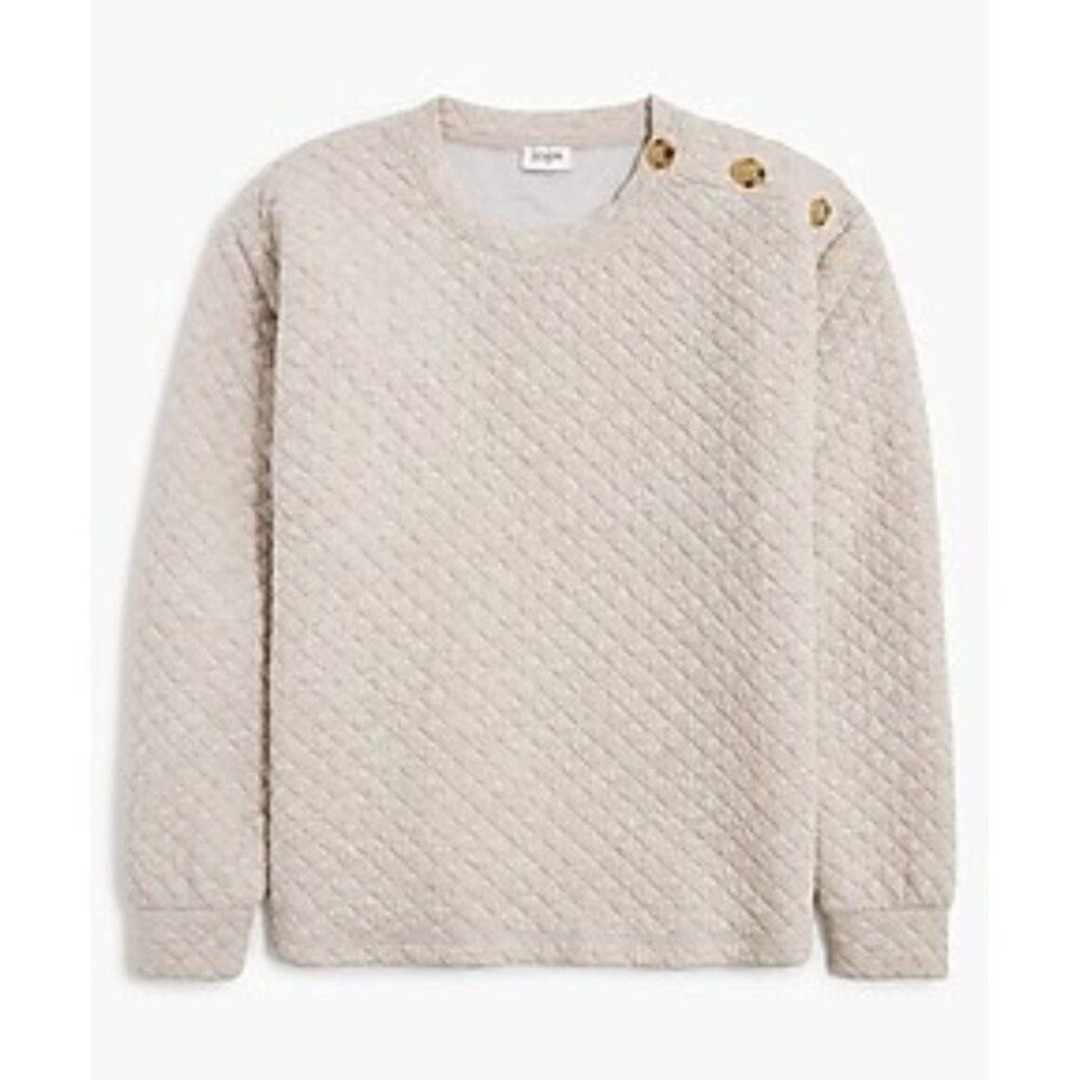 J. Crew Quilted button-neck sweatshirt NWT Size XL