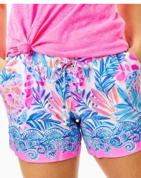 Lilly Pulitzer Katia Shorts Small Resort White Rain Forest Retreat