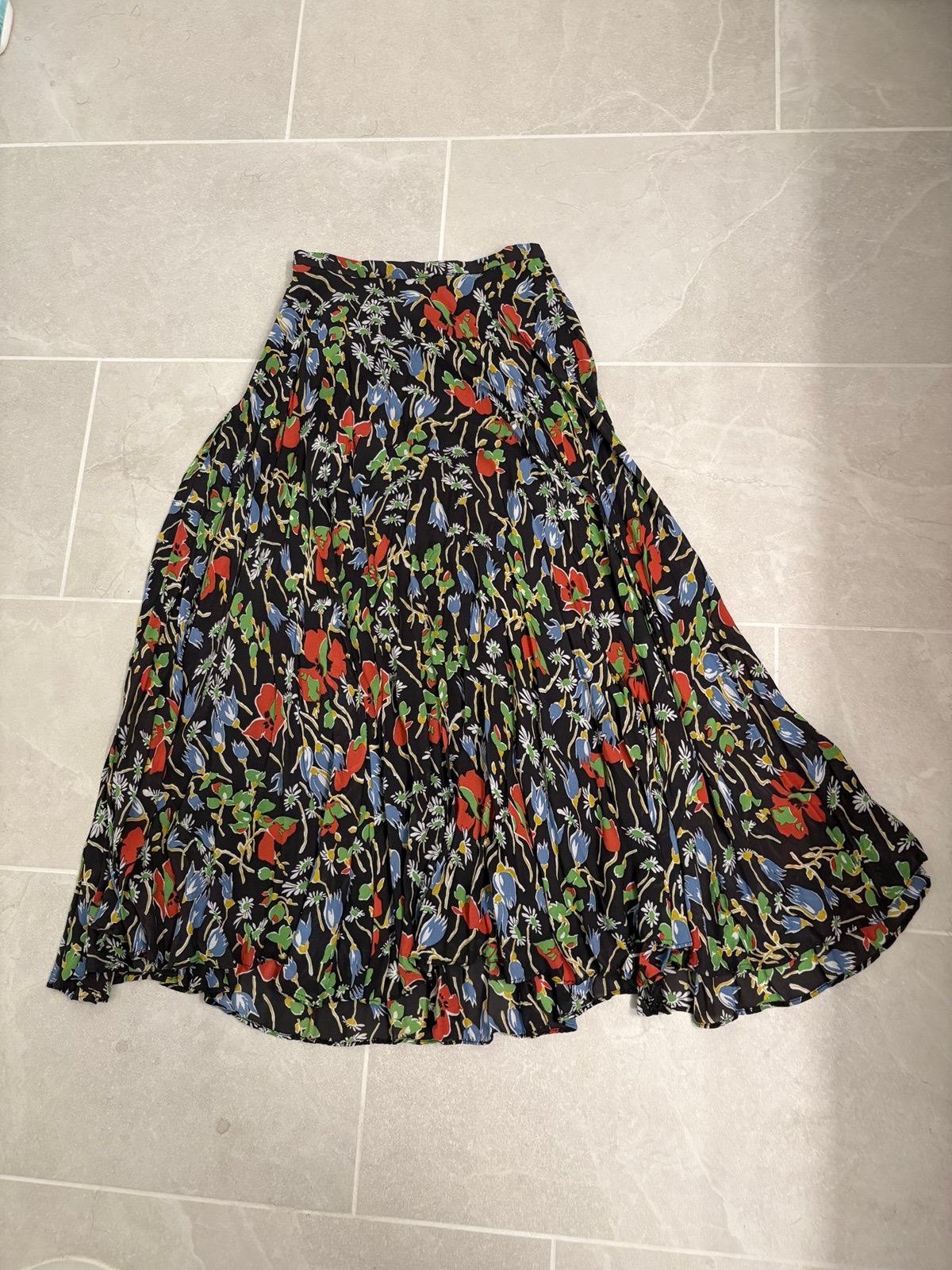Anthropologie Denise A-Line Floral Maxi Skirt Size 4