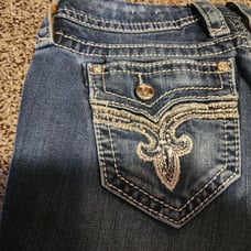 Rock Revival Betty 27 Boot Cut Embellished Bling Sequin Pockets