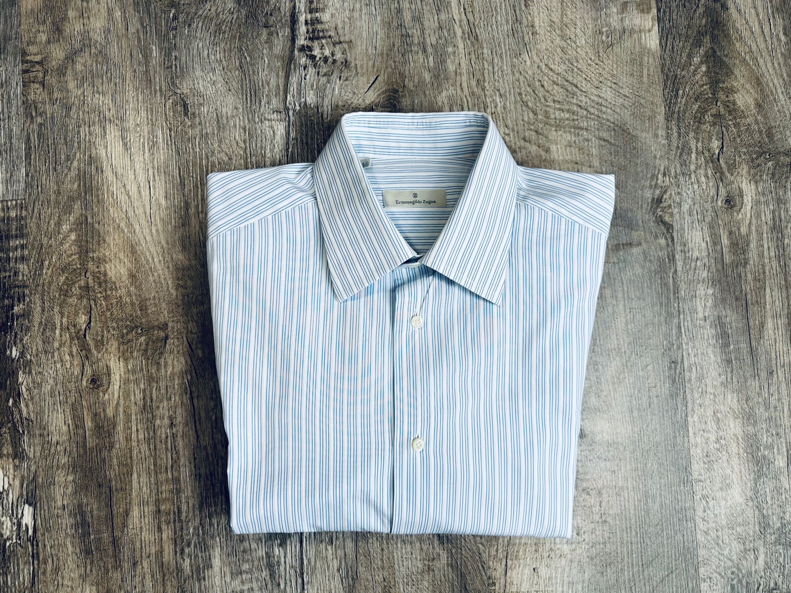 Ermenegildo Zegna Men's dress Shirt Large Size 42 16 1/2 lightly used VINTAGE