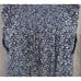 Linen Old Navy Blue/Floral Pant Jumper W/Pockets Women's XL Wide Leg/Relaxed Fit