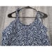 Linen Old Navy Blue/Floral Pant Jumper W/Pockets Women's XL Wide Leg/Relaxed Fit