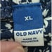 Linen Old Navy Blue/Floral Pant Jumper W/Pockets Women's XL Wide Leg/Relaxed Fit