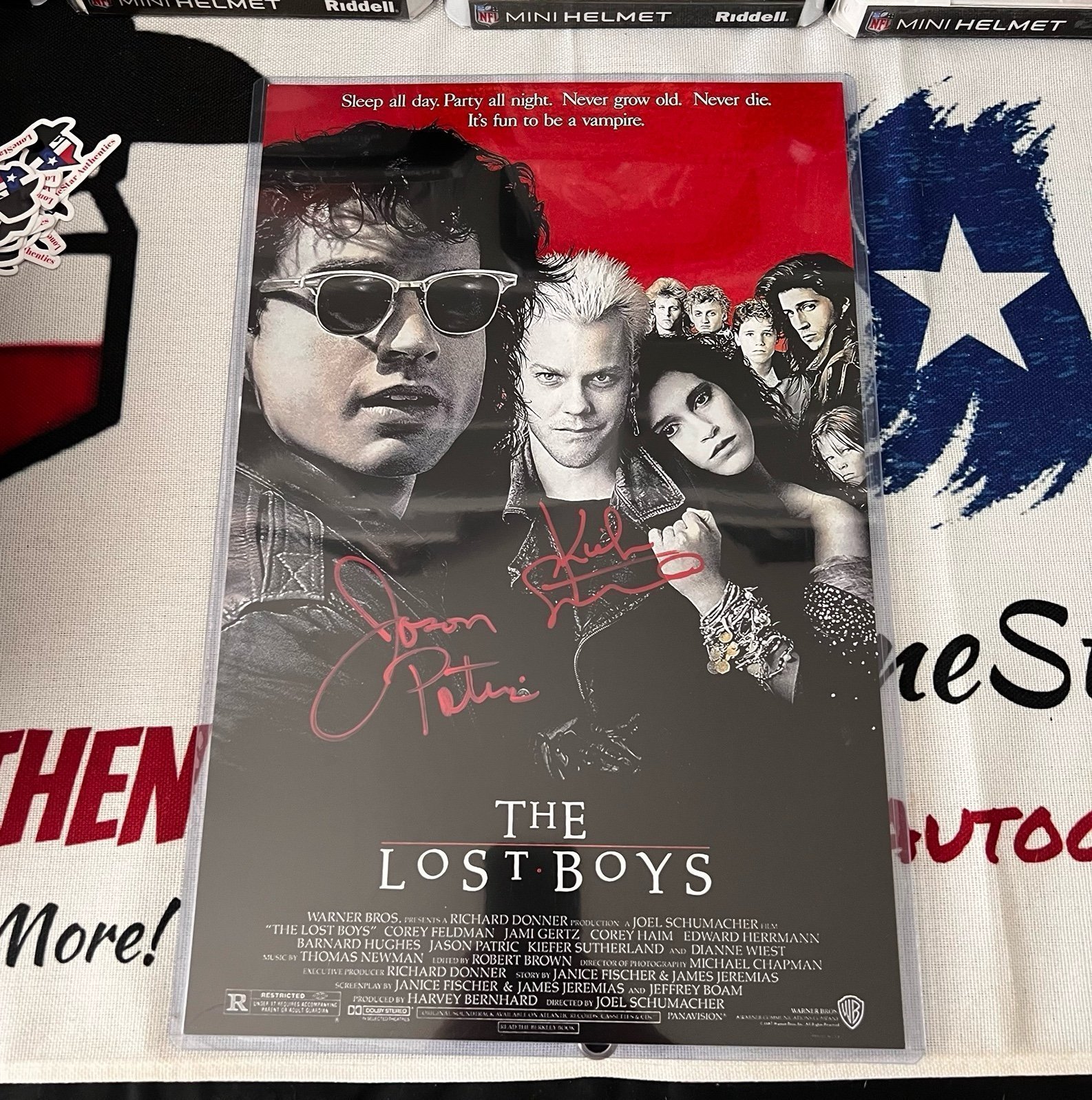 The Lost Boys Jason Patric and Kiefer Sutherland Signed poster