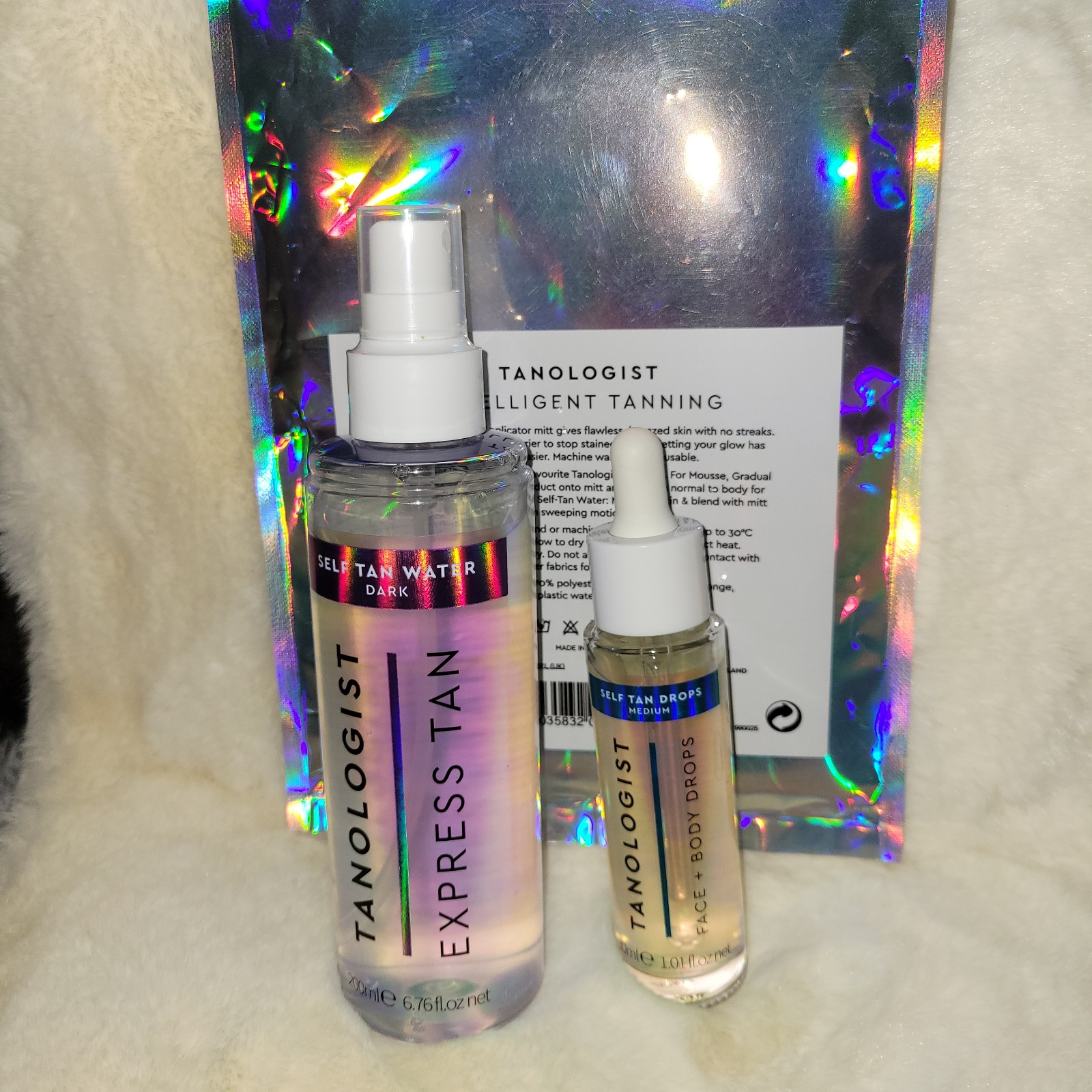Tanologist Self Tan/ Tanning water(Dark) Face & Body(Medium) plus Tanning Mitt