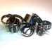 ULTIMATE BRACELET LOT 9 pcs Gothic small Spike faux leather punk bracelet