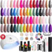 Gel Nail Polish Kit with UV Light, 32 Colors, Perfect Gift