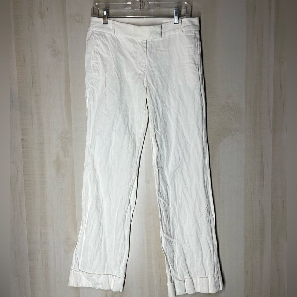 J. Crew city fit white cotton pants, size 4