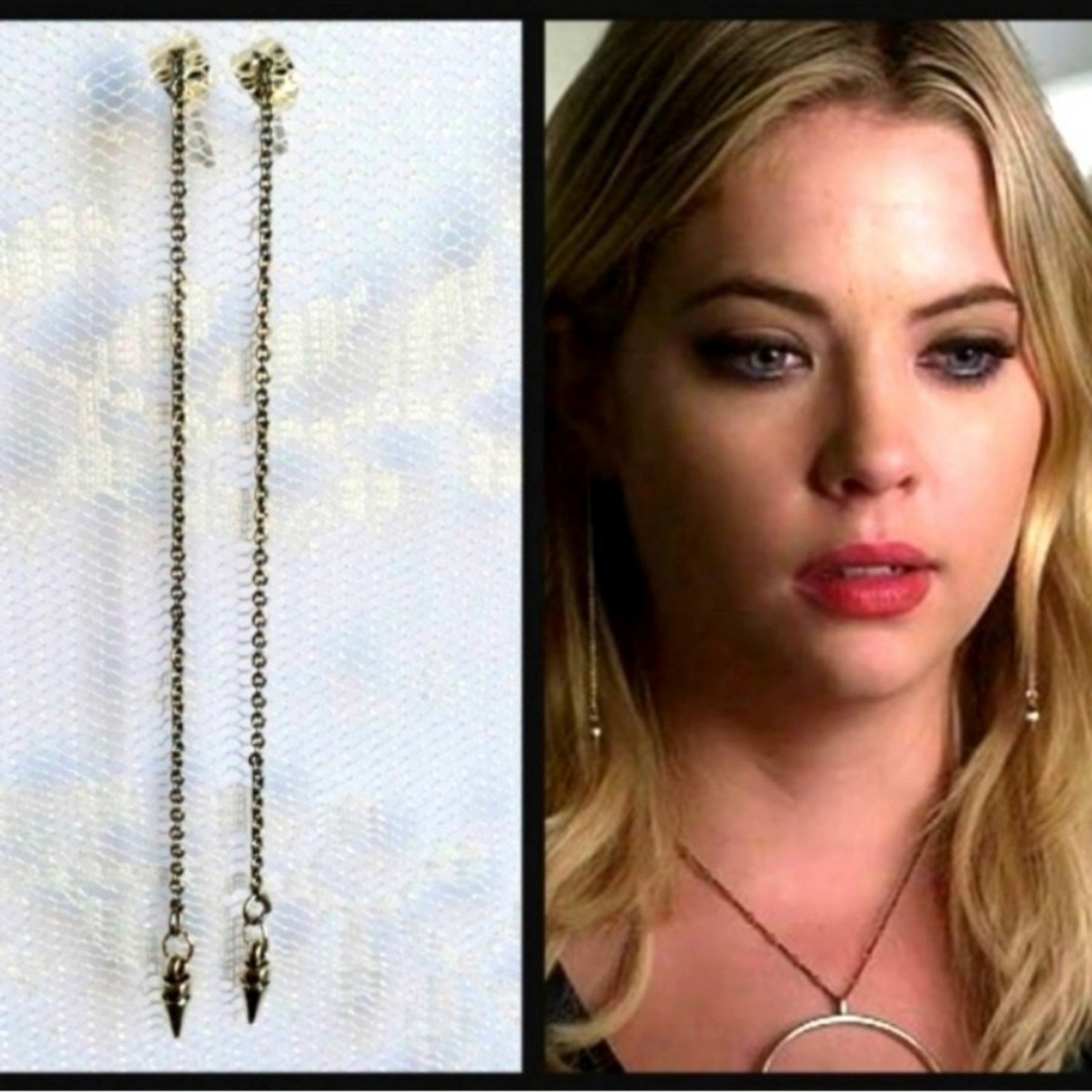 ASO Pretty Little Liars Hanna Marin Long Chain Earrings