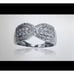 Four Row Crossover Anniversary Band Ring