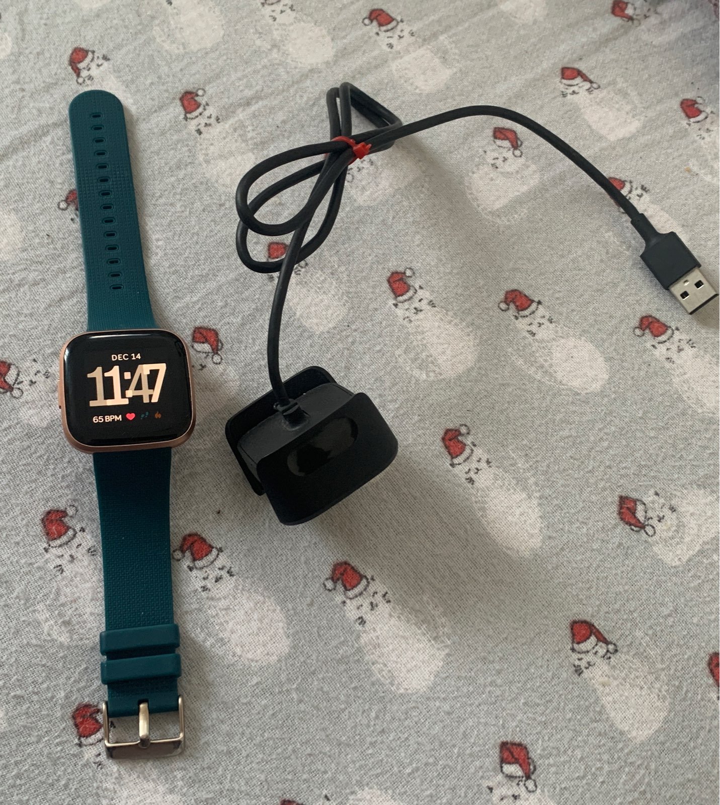 Fitbit Versa 2 with charging cable