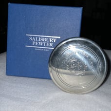Salisbury Pewter - Baby’s First Tooth Holder - Velvet lined - USA Made