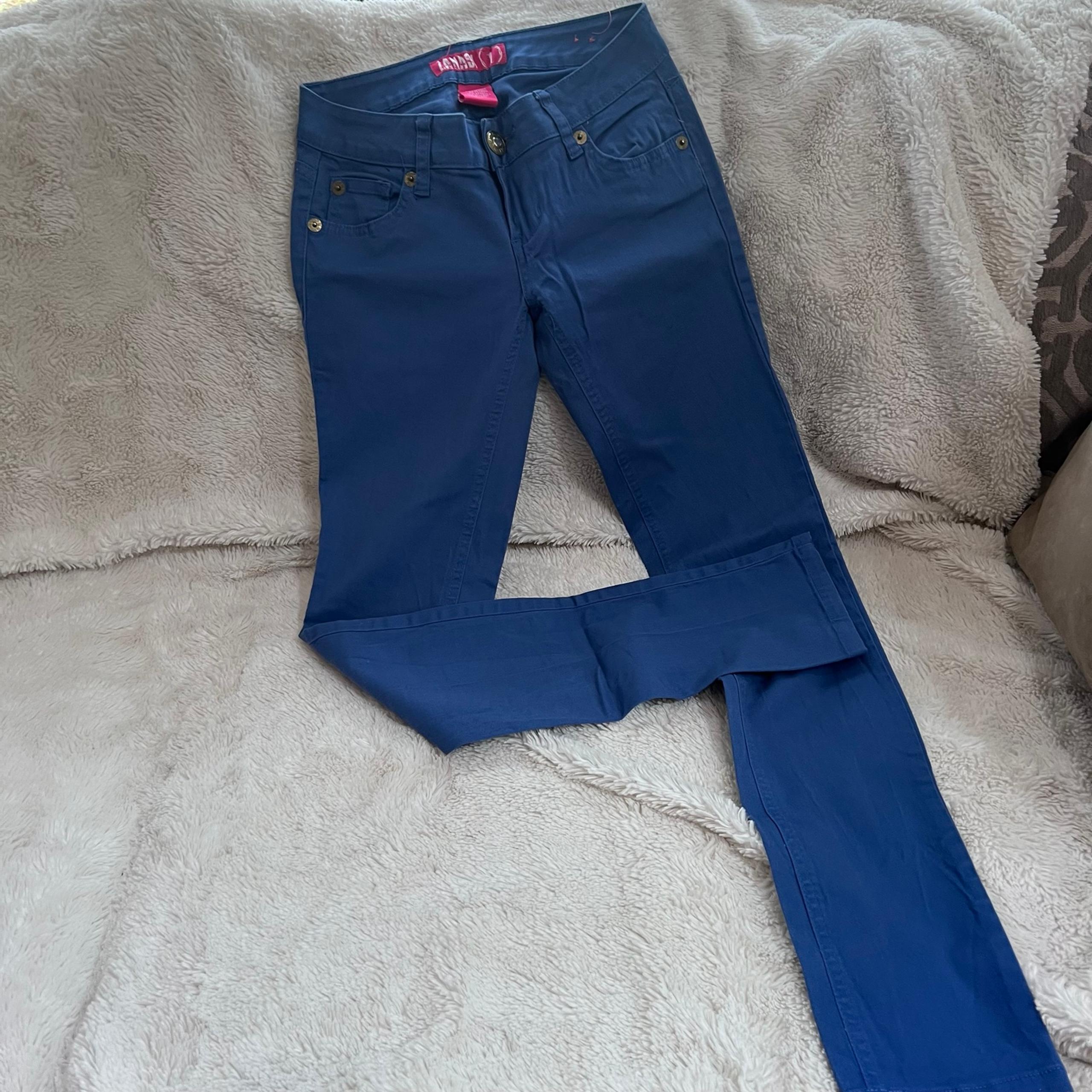 Zanadi Denim for Life Pants |women’s bright blue pants |size 1 (junior) low rise