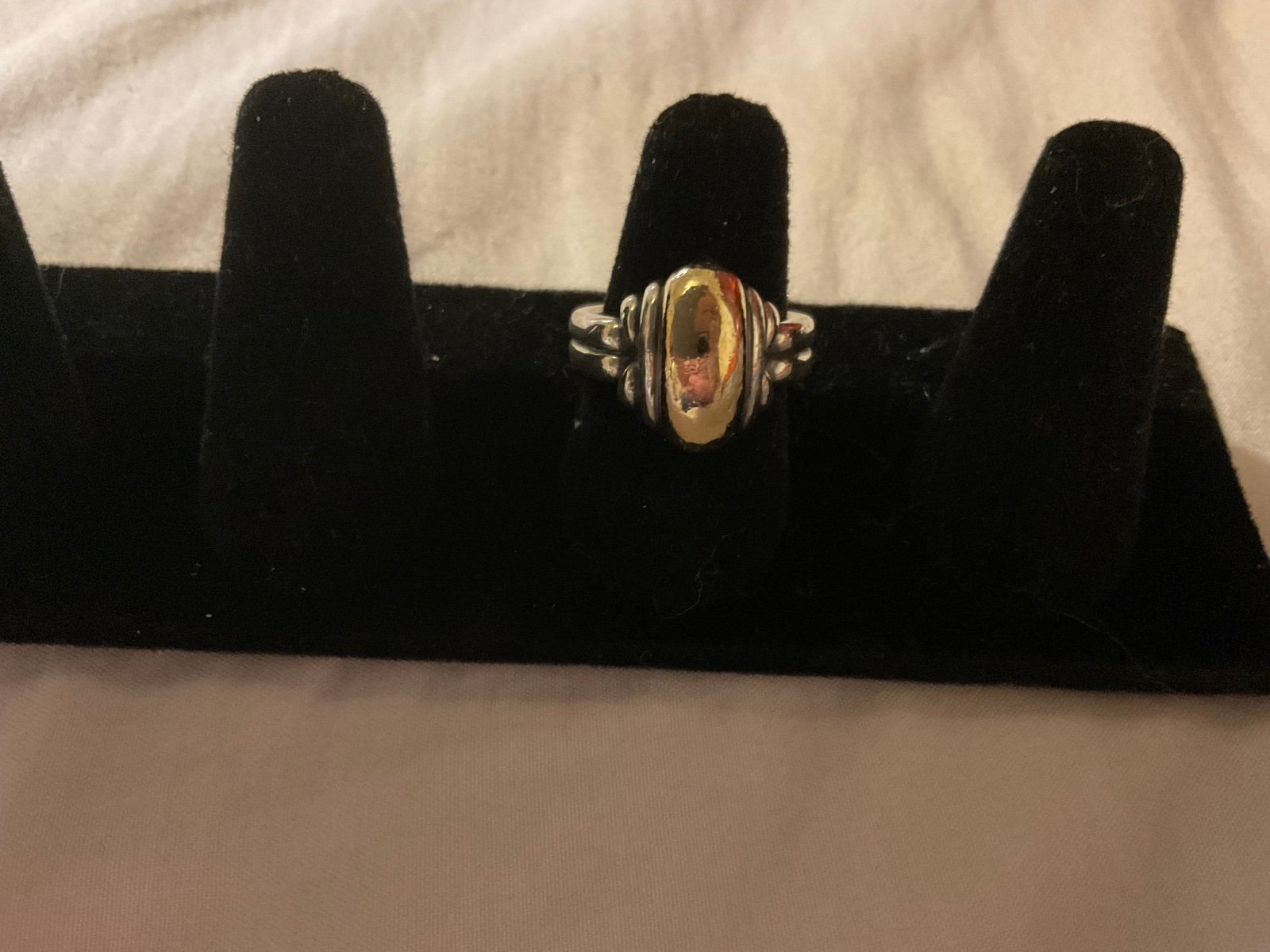 James Avery 14k Gold/Sterling Silver RETIRED Small KNOTT Ring RARE!