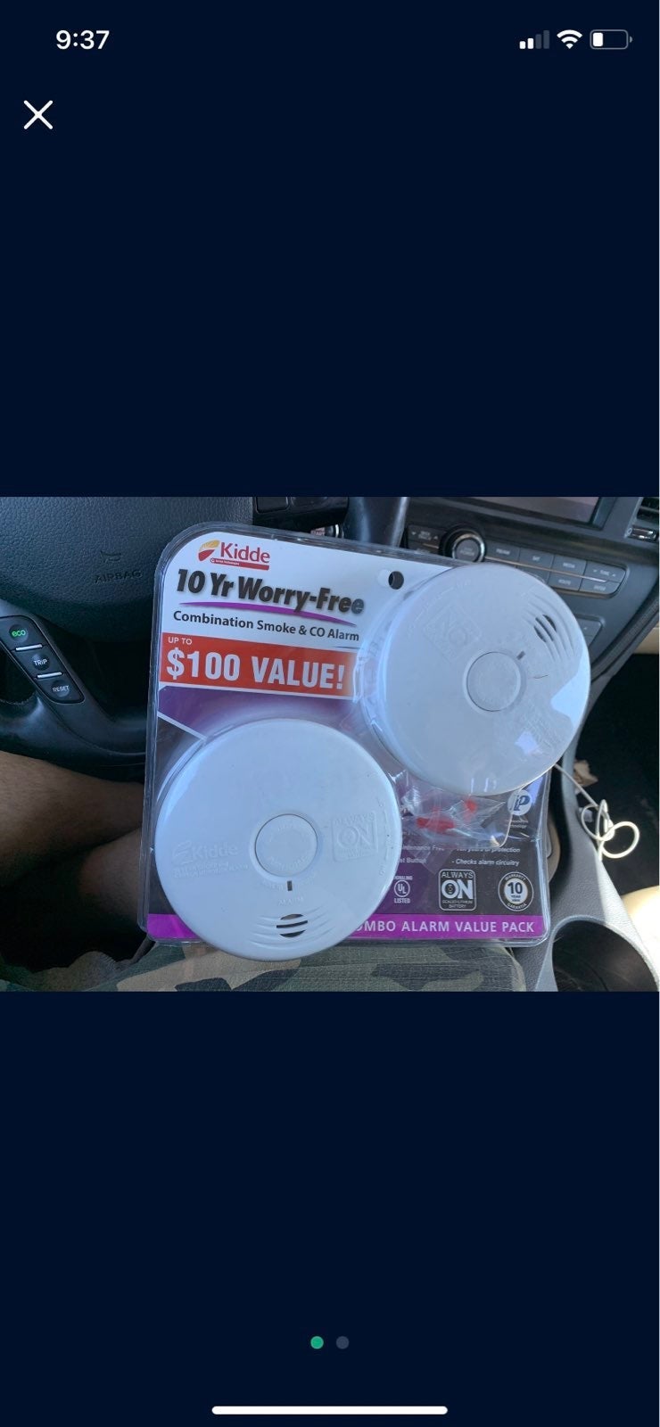 Combo Kidde smoke alarm combo