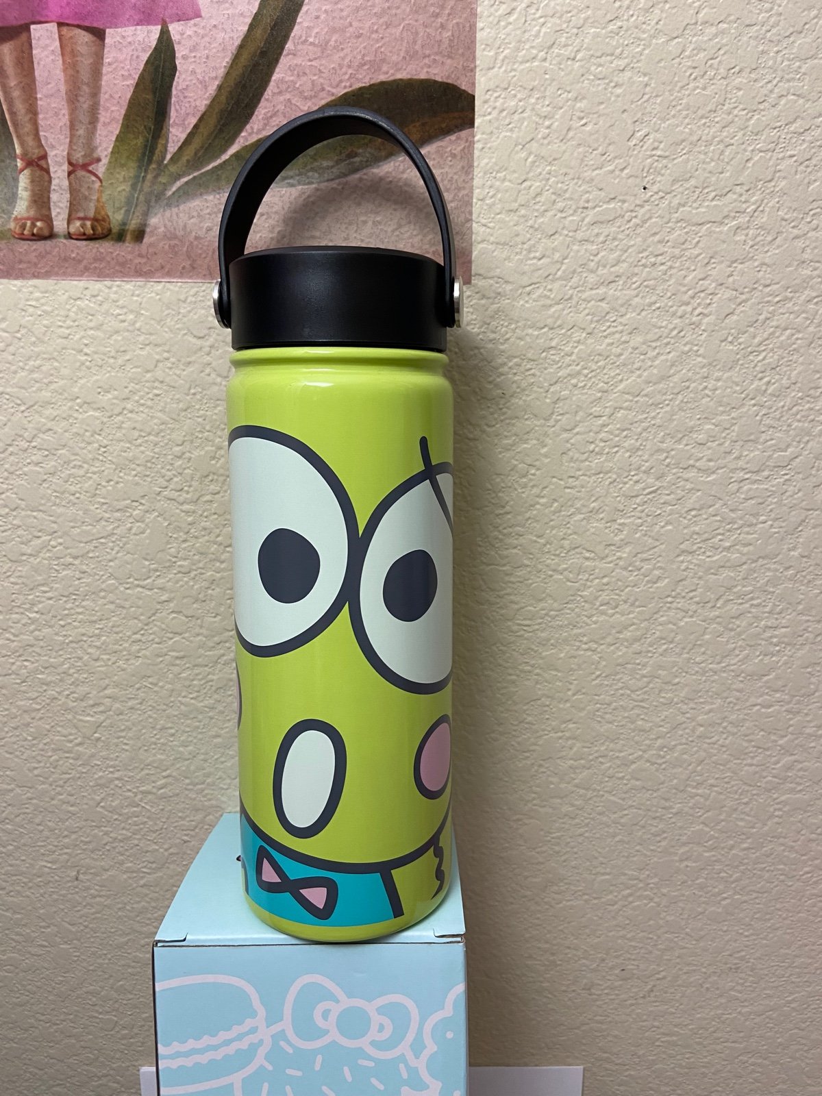Keroppi Green Stainless Steel Water Bottle