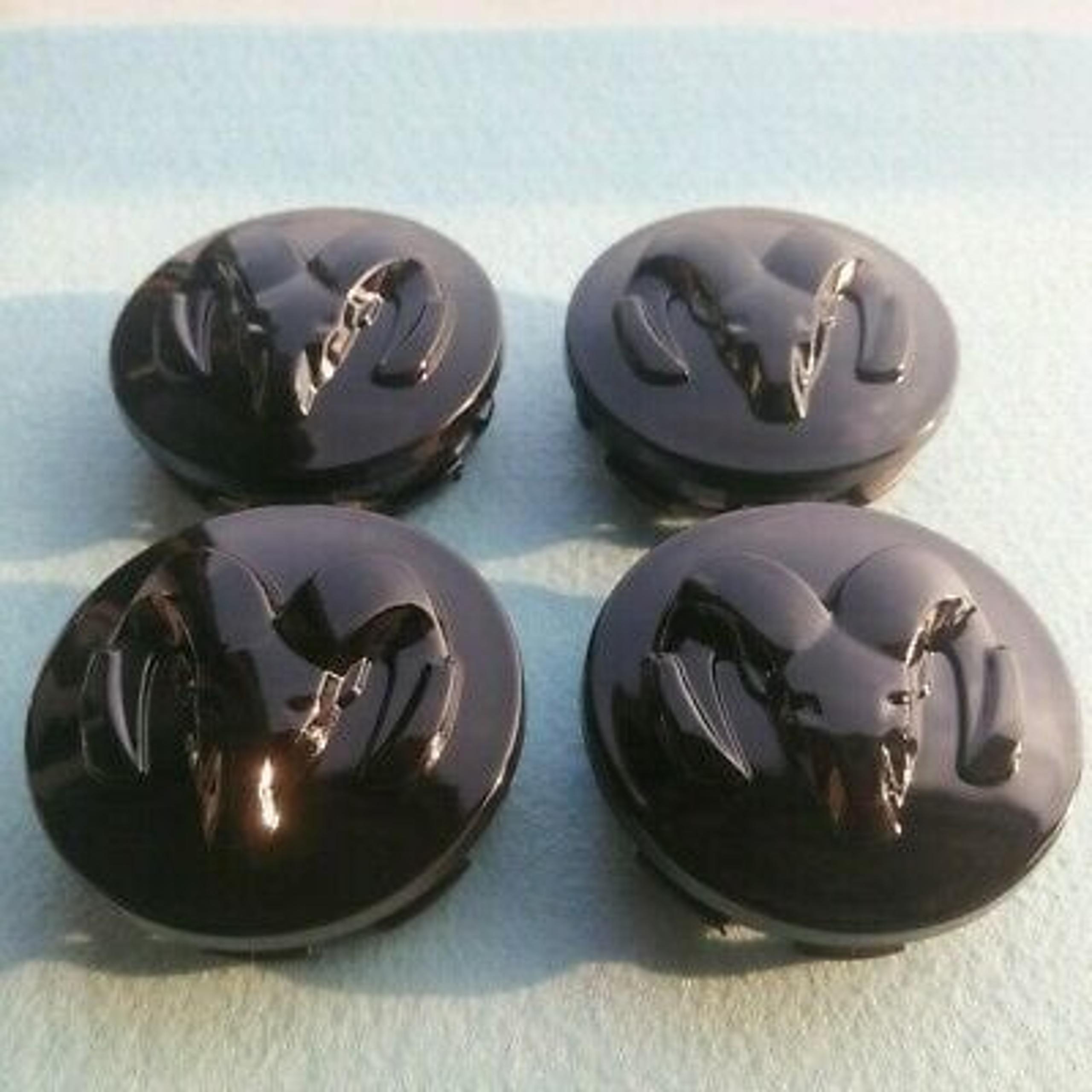 Four pieces gloss black Dodge Ram 1500  Wheel Hub Center Caps Covers 63mm 2013-2