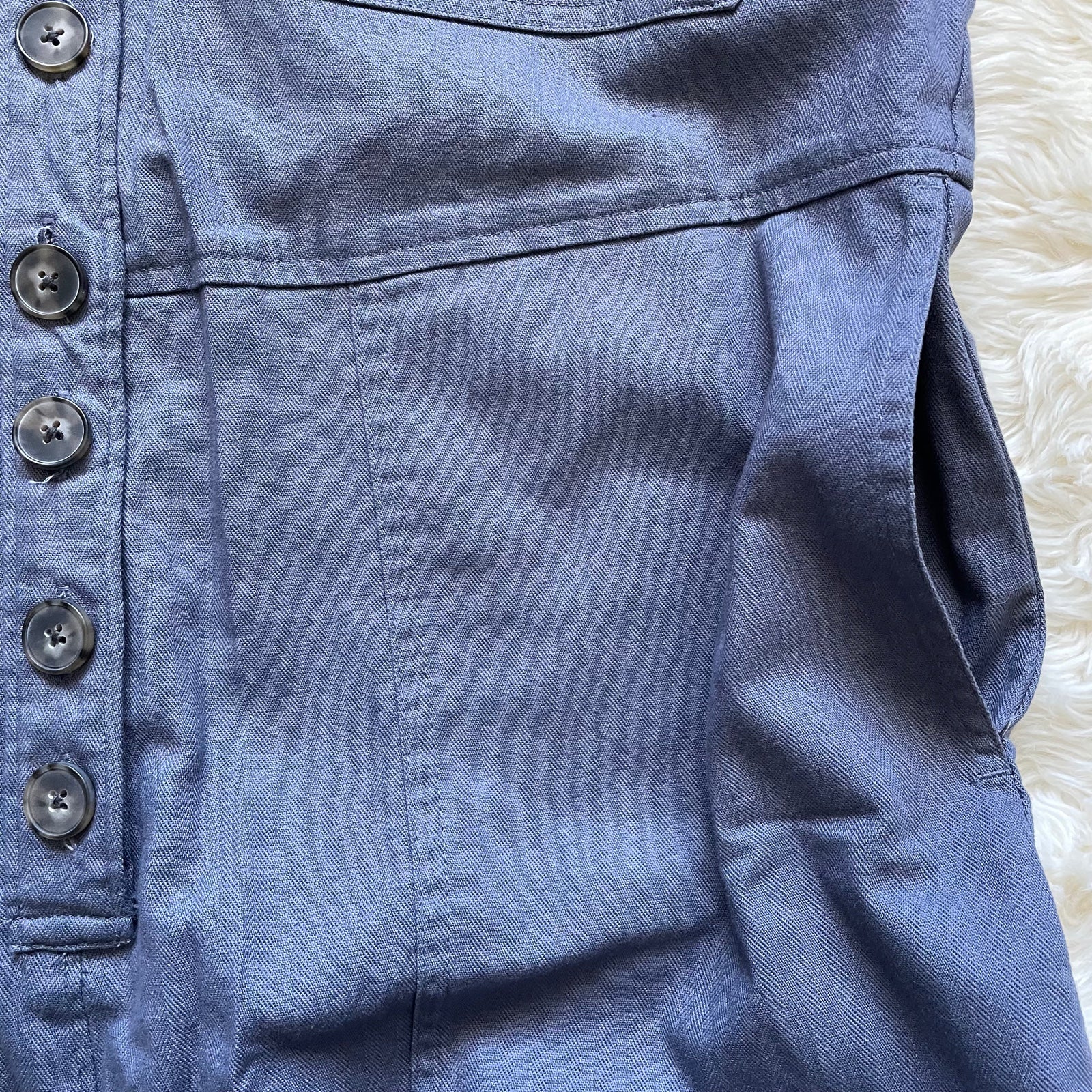 Madewell Cap-Sleeve Jumpsuit Coveralls Button Front Sunfaded Indigo XL shops NWT New