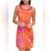 Gretchen Scott Isosceles Sea of Love Patterned Mini Dress Women's Large Orange