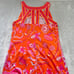 Gretchen Scott Isosceles Sea of Love Patterned Mini Dress Women's Large Orange