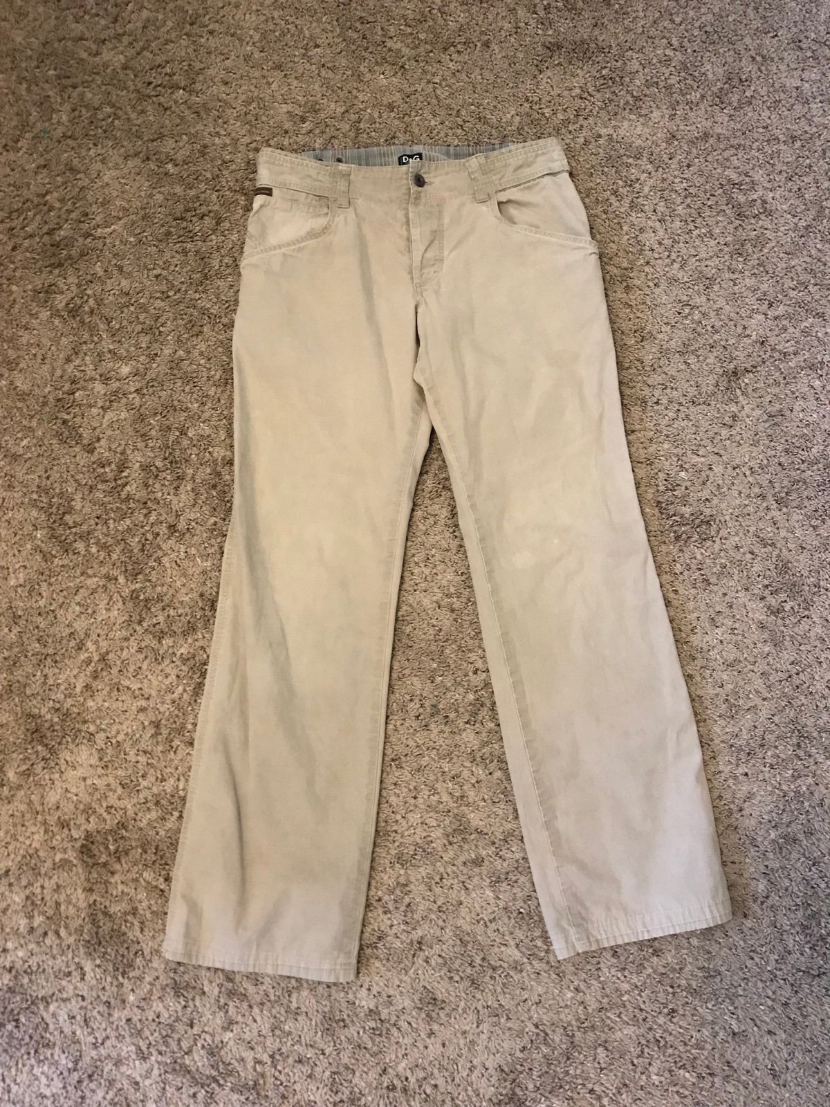dolce and gabbana Khaki Pants Adjustable Waist Buttons. Button Up Fly Size 32x32