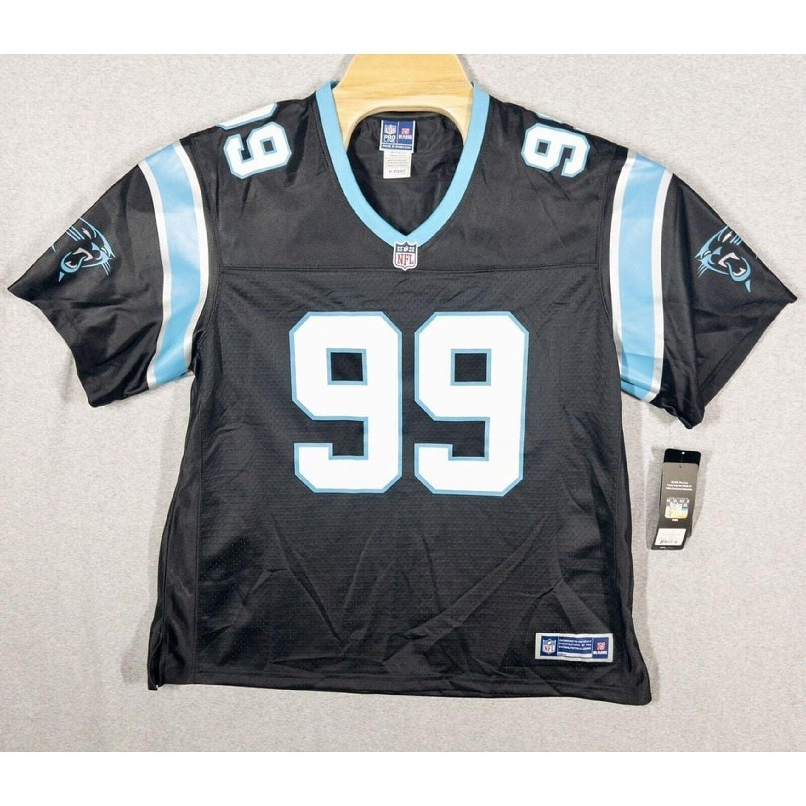 NWT NFL Pro Line Carolina Panthers Kawaan Short #99 Jersey Womens XL