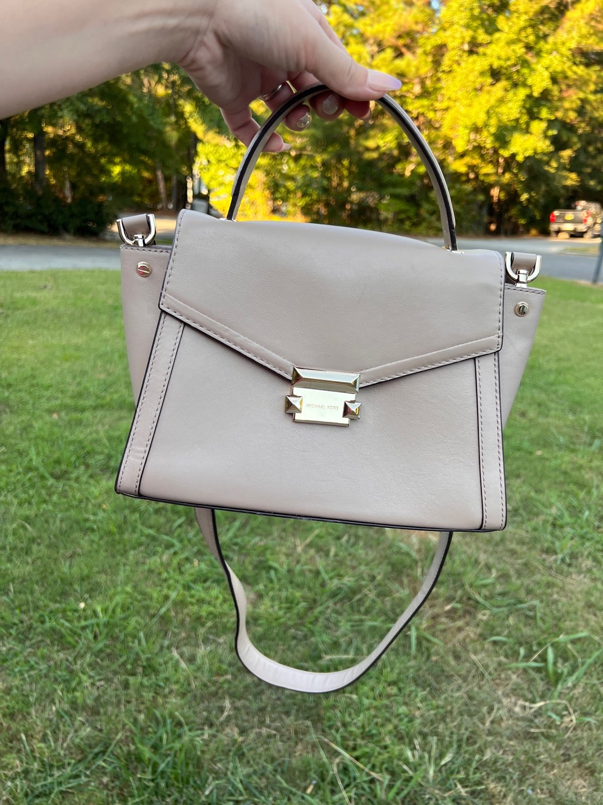 Michael kors medium Whitney leather satchel