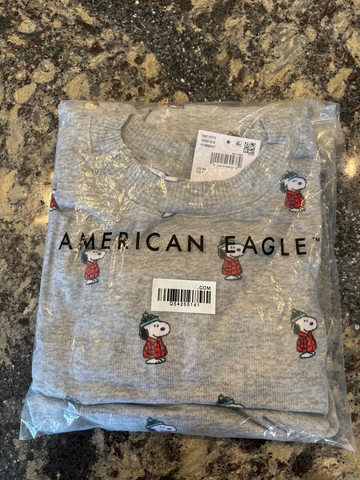 American Eagle Peanuts plush PJ set-NWT