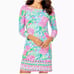 Lilly Pulitzer Sophie Dress in Black and Purple Floral Print UPF 50+ Size Large