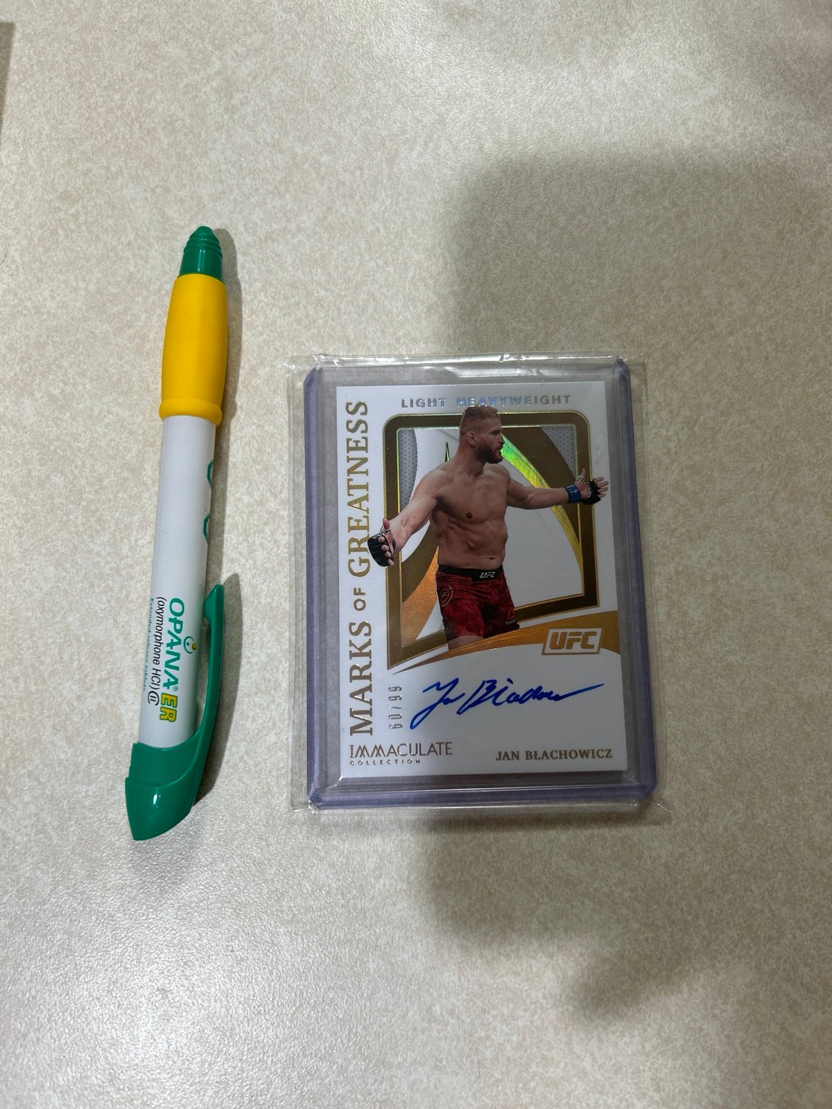 UFC Jan Blachowicz immaculate 2021 60/99 SP marks of greatness