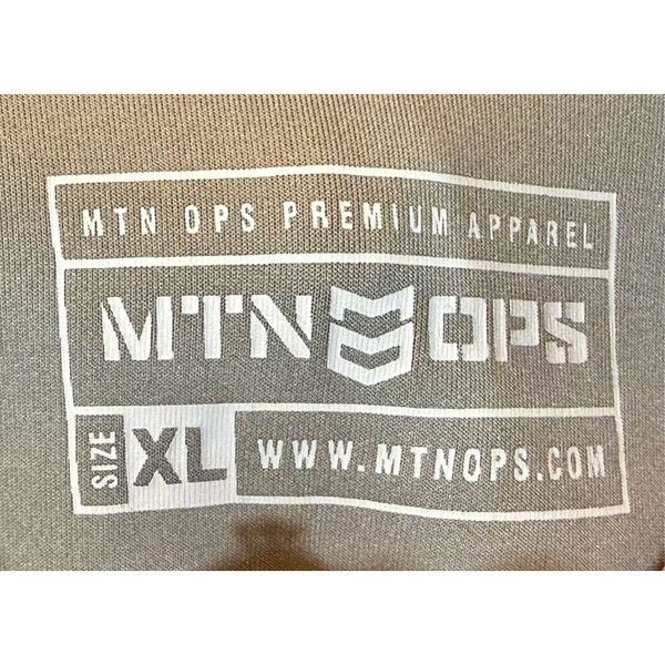 NWOT MTN OPS Tan Kinetic Cowl Neck Lightweight Men's Hoodie Sweatshirt XL - detail