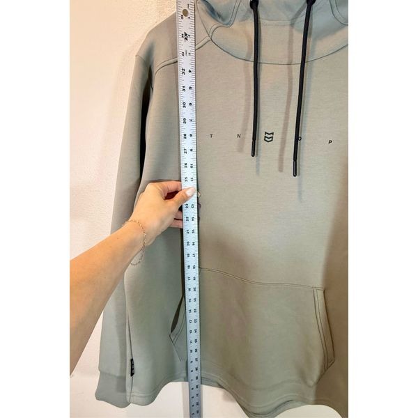 NWOT MTN OPS Tan Kinetic Cowl Neck Lightweight Men's Hoodie Sweatshirt XL - detail