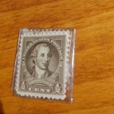 1/2 cent george washington stamp. No pap