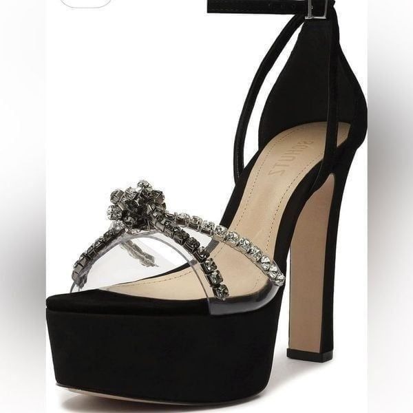 Schutz Jayda Platform Rhinestone Heels Size 8.5