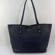 GiGi New York pebbled black leather tote