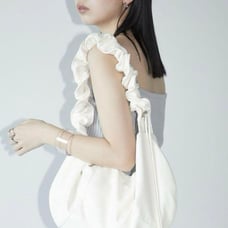 Croissant Gather Shoulder Bag/ 3way【ivory】