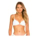 L*Space Helena Bikini Top in White Size Medium V Wired Front NWT