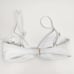 L*Space Helena Bikini Top in White Size Medium V Wired Front NWT