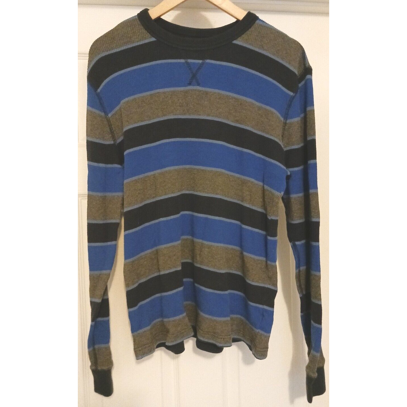 Sweater Mens XL Mossimo Supply Company Long Sleeve Blue With Stripes