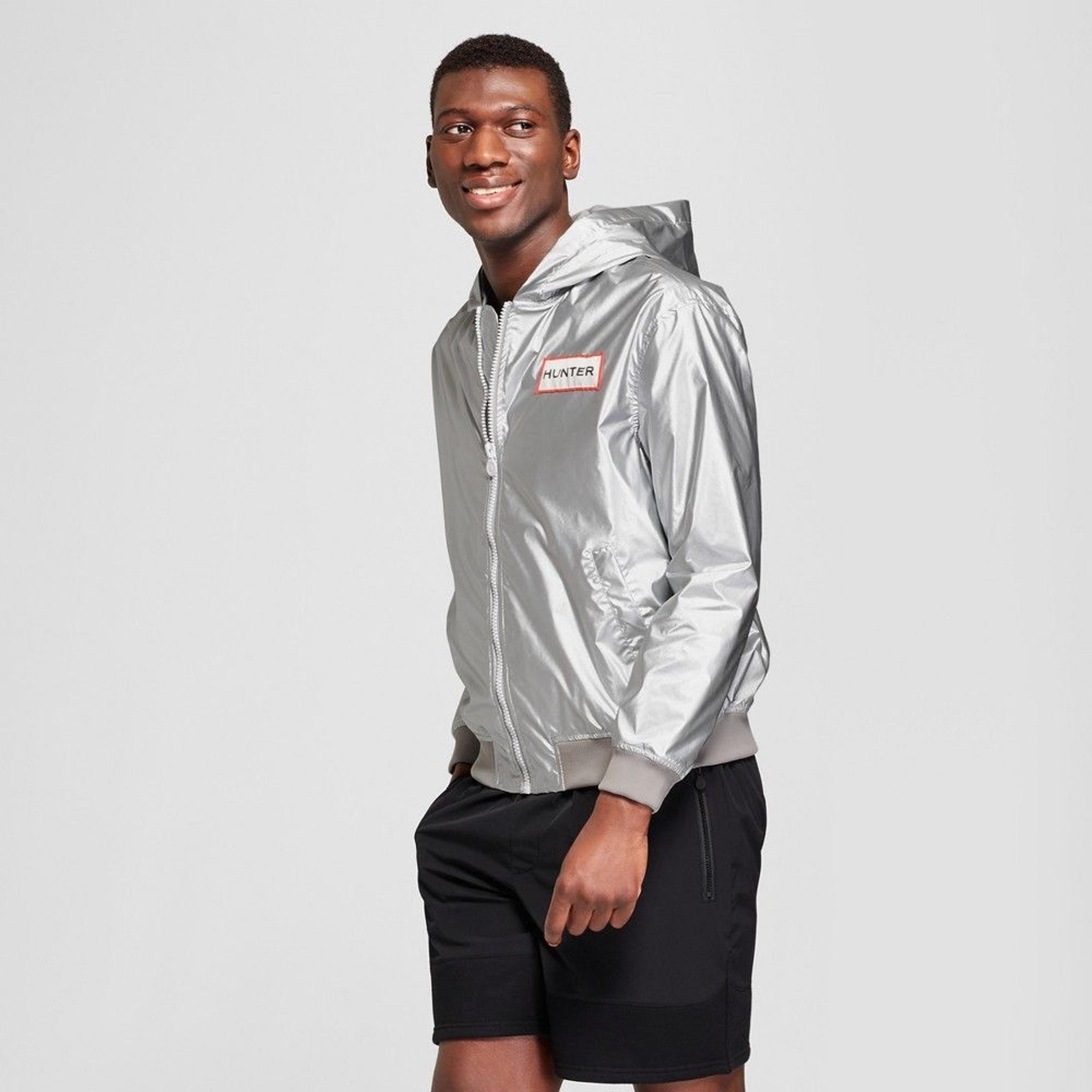 Hunter x Target Collab Exclusive Silver Metallic Windbreaker Jacket