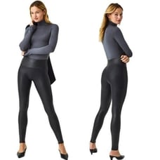 Spanx Faux Leather Black Leggings