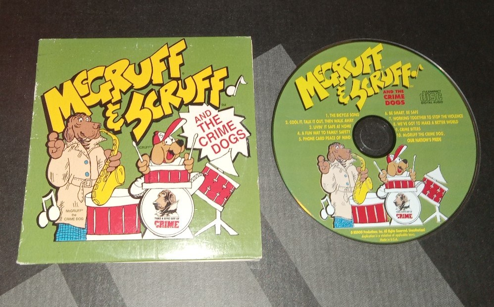 Mcgruff & Scruff and the Crime Dogs PSA Kids Music Album CD Rare OOP