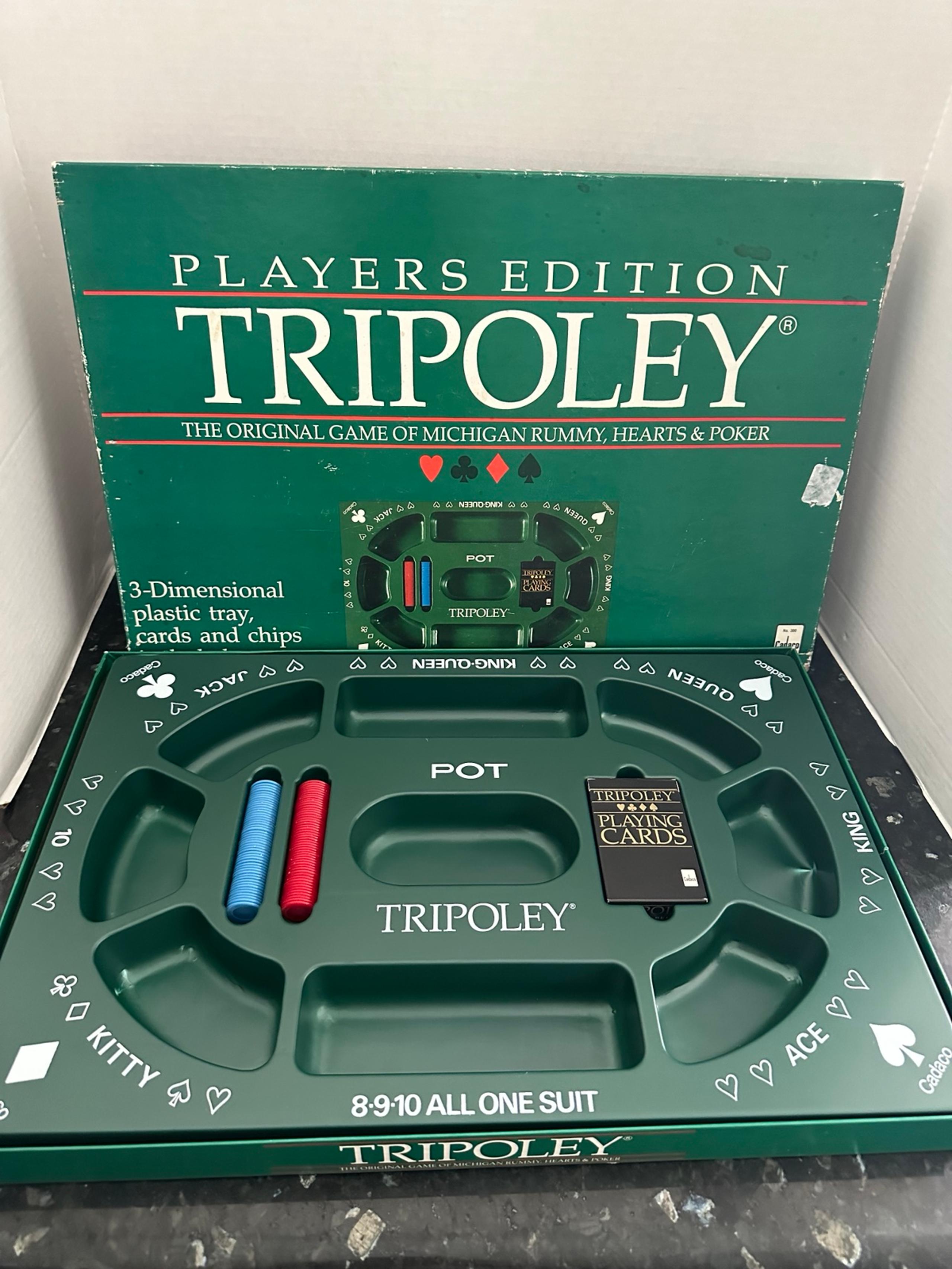 Vintage Cadaco Tripoley Board Game Players Edition Rare