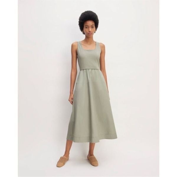 NWOT Everlane The Supima Jersey Riviera Dress in Sage Green Size XXL