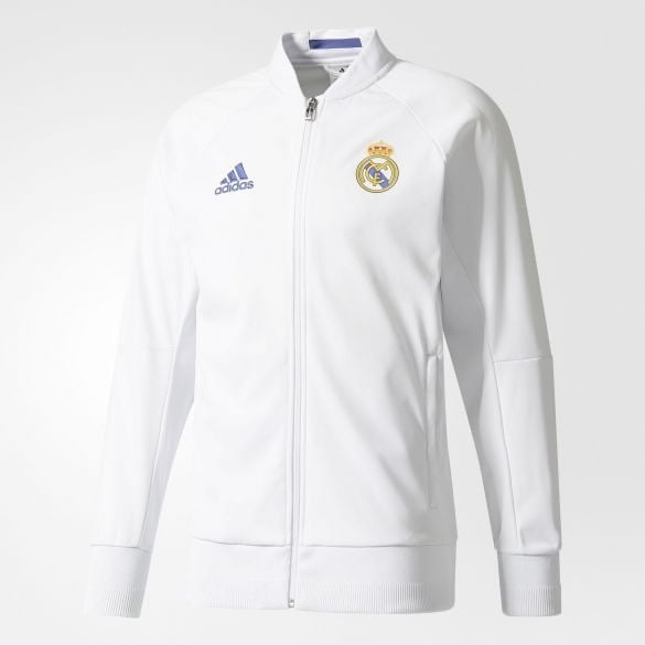 2016/17 ADIDAS REAL MADRID MEN’S ANTHEM JACKET WHITE/BLUE SIZE 2XL AP1841