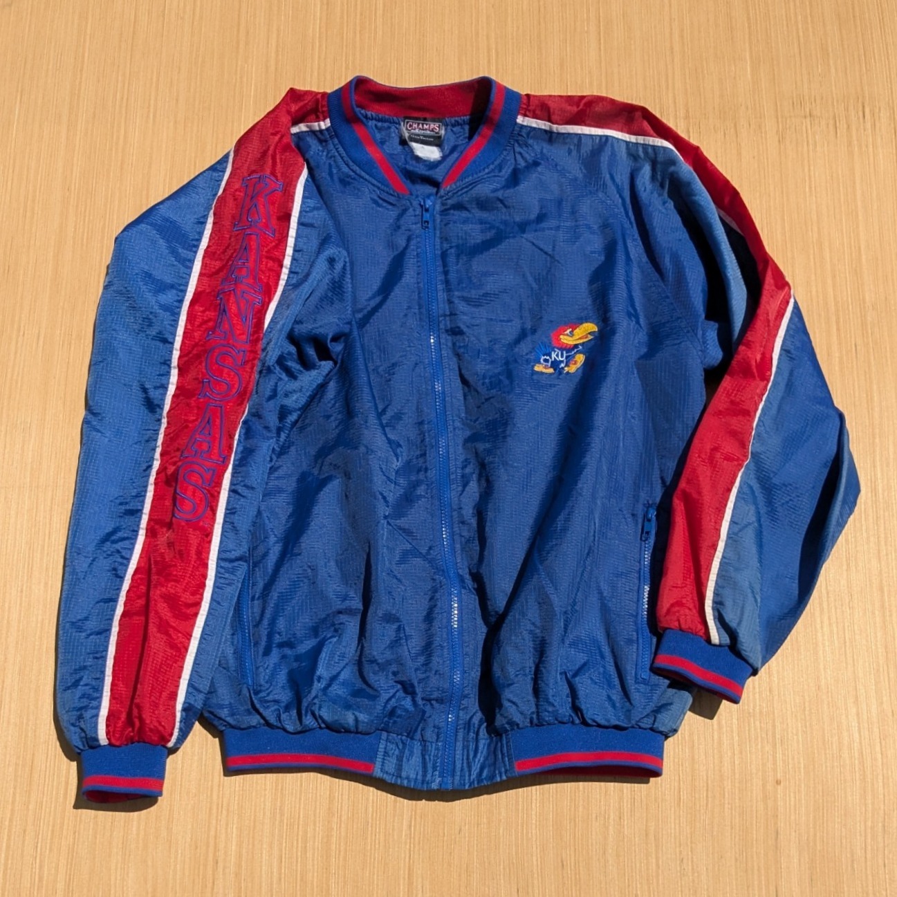 Vintage 90's Champs Sports By Team Edition Kansas Jayhawks Windbreaker Men's XL