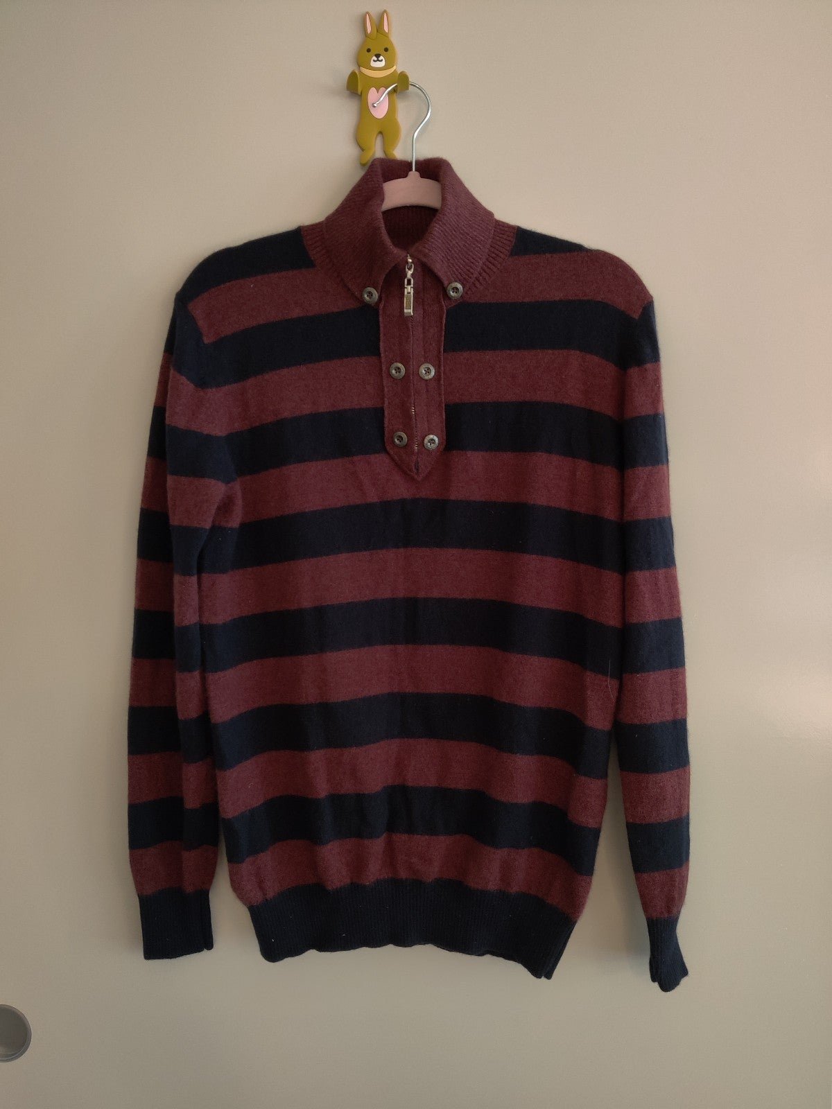 100% cashmere half zip sweater